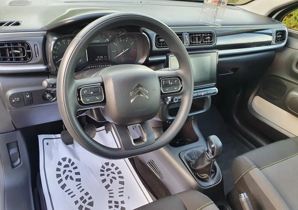 Citroen C3 cena 45900 przebieg: 57000, rok produkcji 2019 z Chojna małe 301